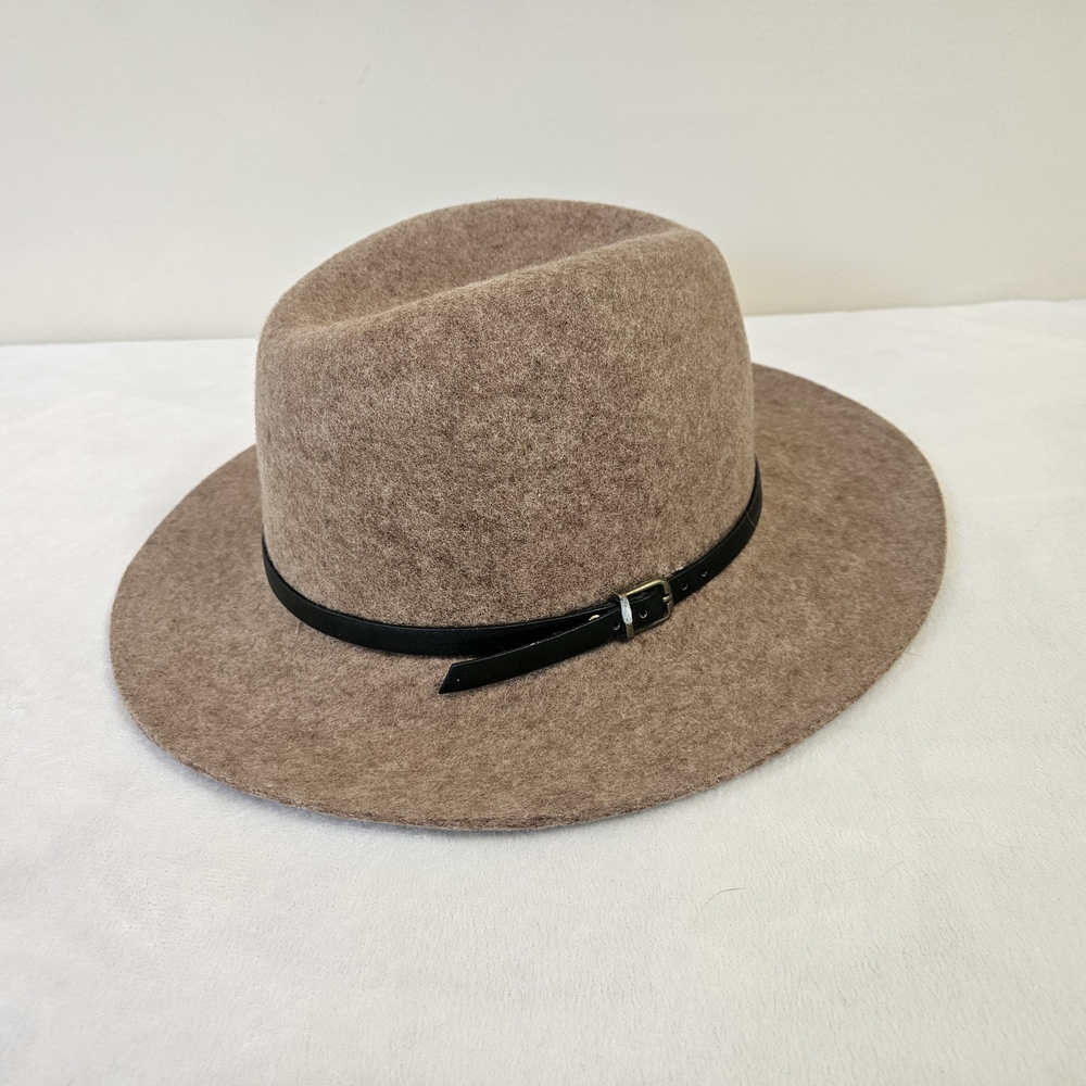 Fedora Hat One Size Fits All 100% Wool Women Tan Brown Boho Western Festival